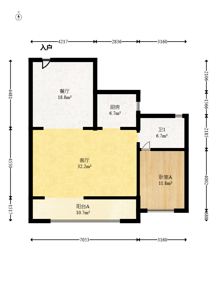 建发玖洲观澜  4室2厅2卫   195.00万室内图1