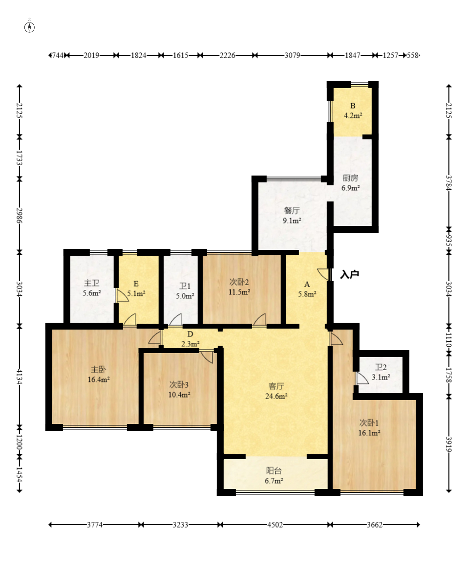 华润凤凰城三期  4室2厅3卫    148.0万 华润凤凰城三期  4室2厅3卫    148.0万户型图