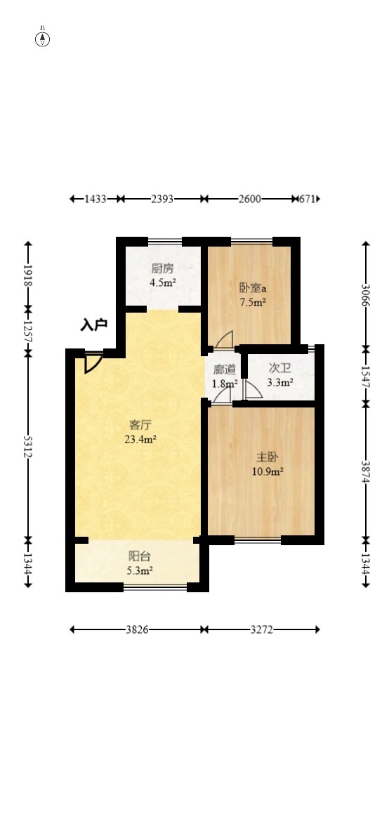 园艺小区  2室2厅1卫   38.00万室内图1