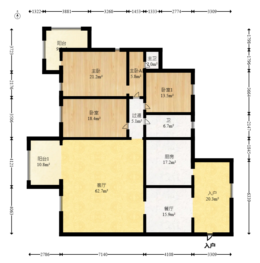 潮宗御苑  4室2厅2卫    360.0万室内图1