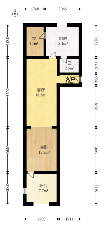 长沙文化广场生活小区  2室1厅1卫   34.80万室内图1
