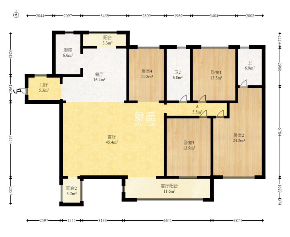 鑫远御文台一期  4室2厅1卫   188.00万