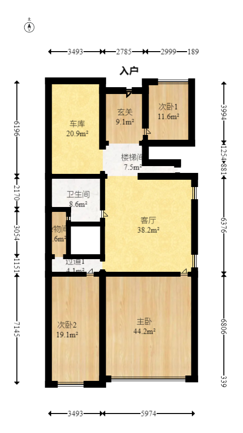 青竹湖畔  6室2厅1卫   388.00万室内图1