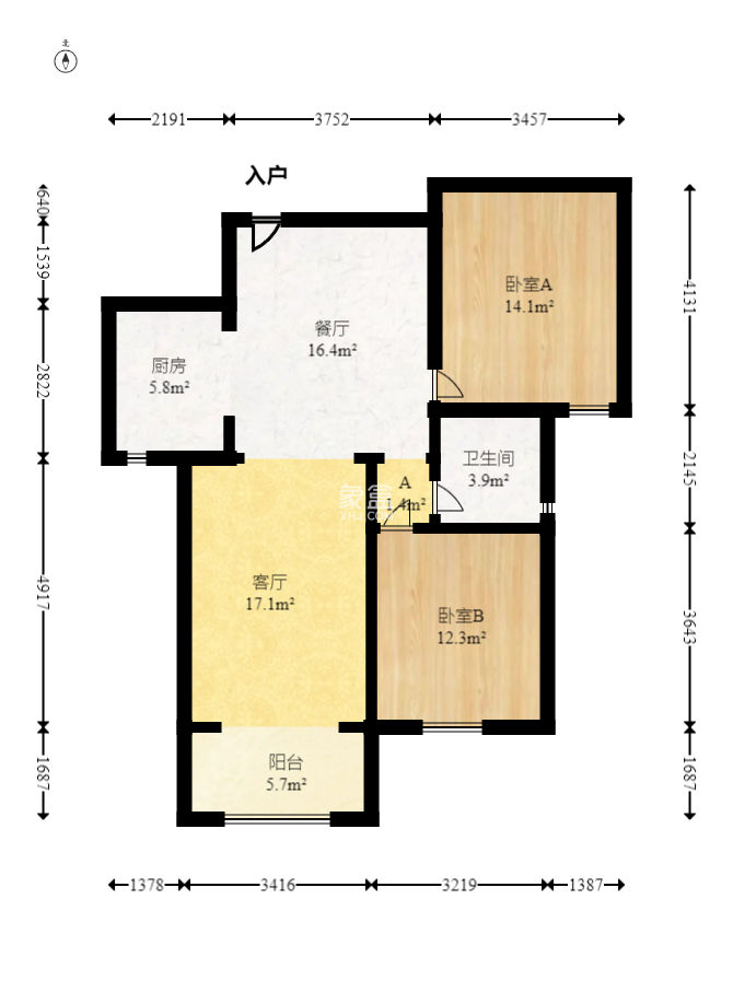 碧桂园公园壹号（凯怡茗苑）  2室2厅1卫    49.8万