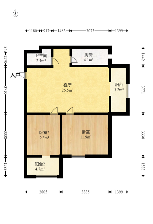 爵士湘  2室2厅1卫    33.8万 爵士湘  2室2厅1卫    33.8万户型图