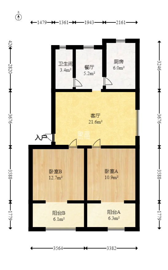 向东南社区  1室0厅0卫   46.80万