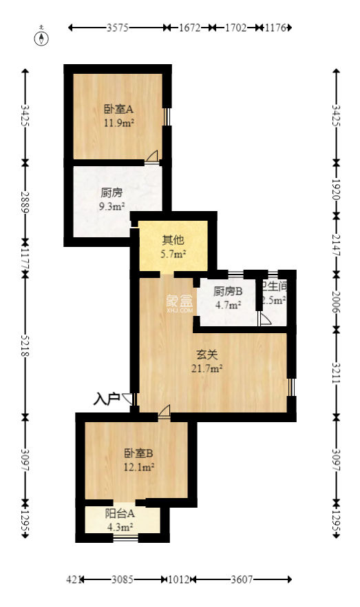 解放四村石子冲  2室1厅1卫   55.00万