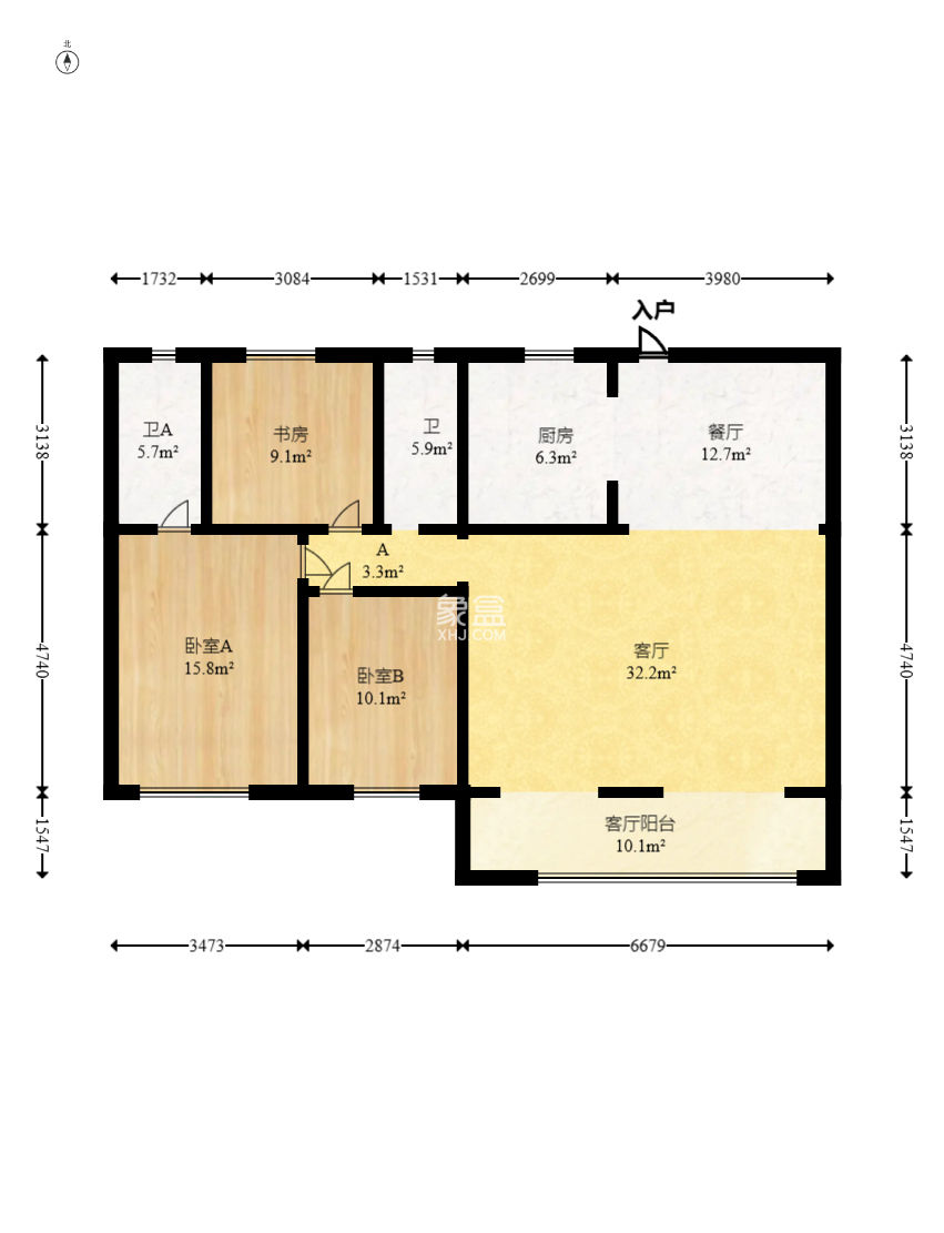 軌道中建麓江府  3室2廳2衛(wèi)   160.00萬(wàn)