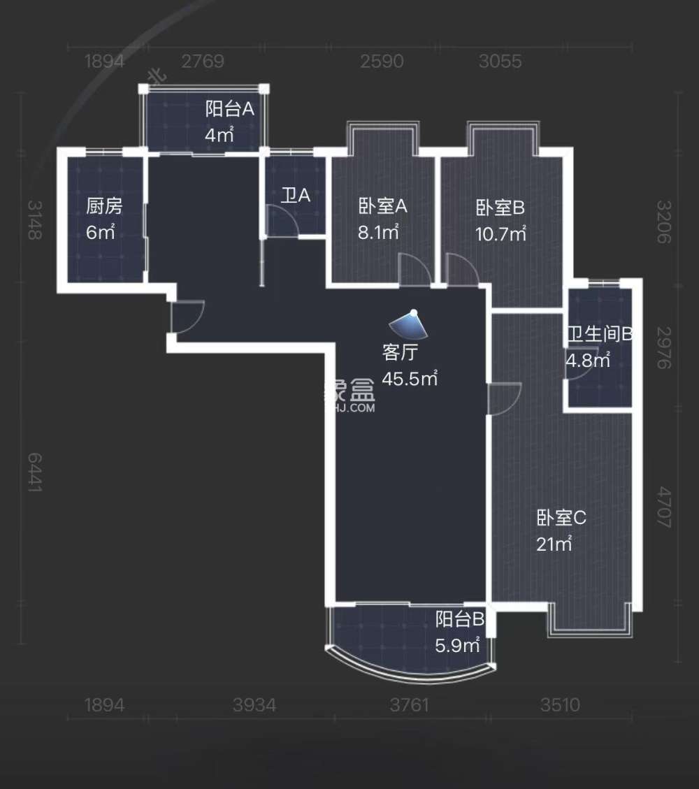 曼哈顿花园  3室2厅0卫   74.00万