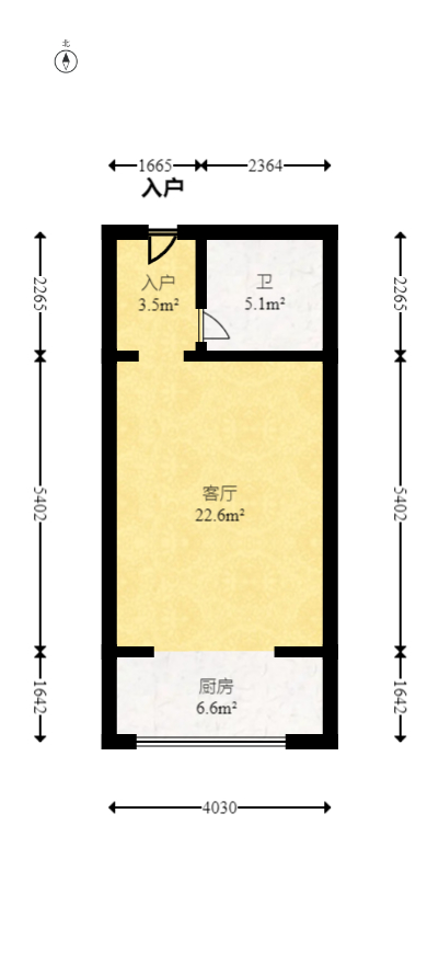 中建嘉和城  1室1厅1卫   24.00万室内图1