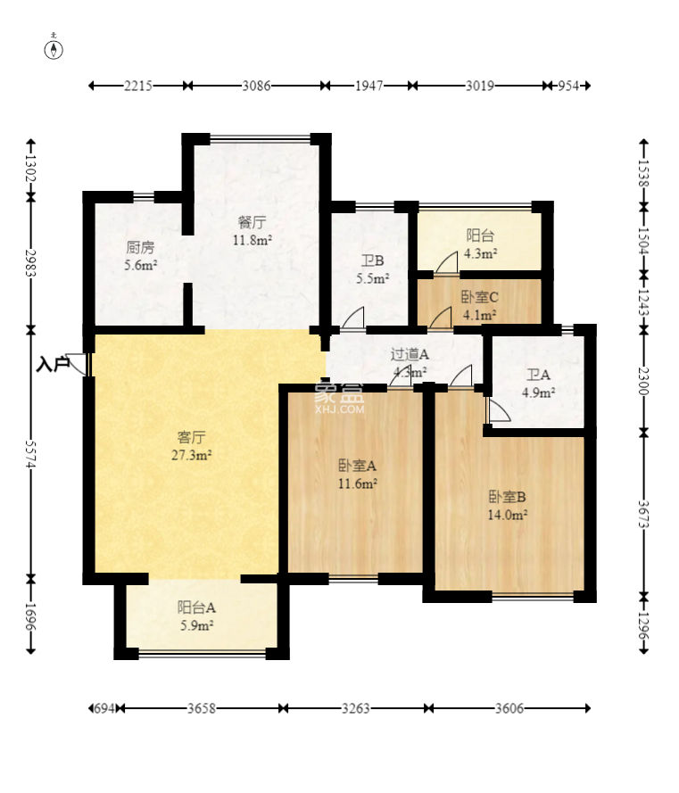 中建嘉和城  3室2厅2卫   103.00万
