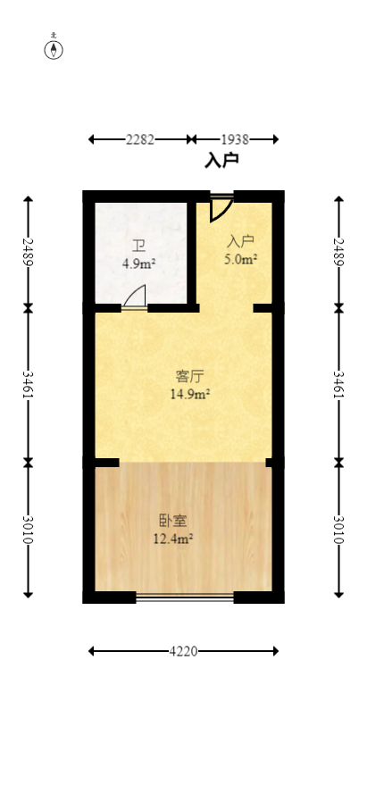 世纪桃花苑  1室1厅1卫   26.00万室内图1