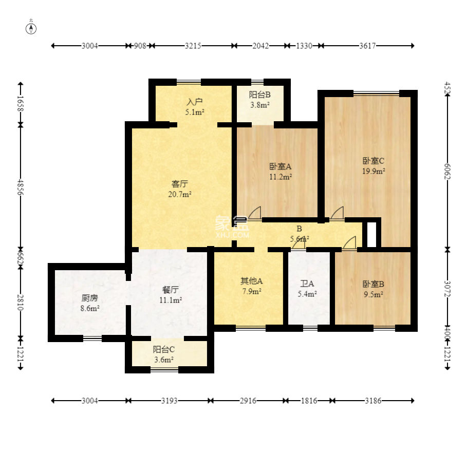泰禹云开壹品  4室2厅2卫   152.80万