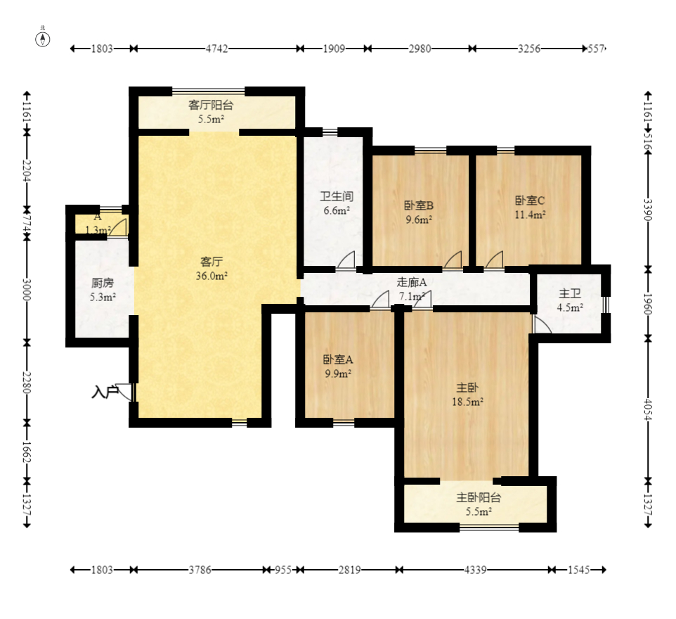 鑫远玲珑  4室2厅2卫   125.00万 鑫远玲珑  4室2厅2卫   125.00万户型图