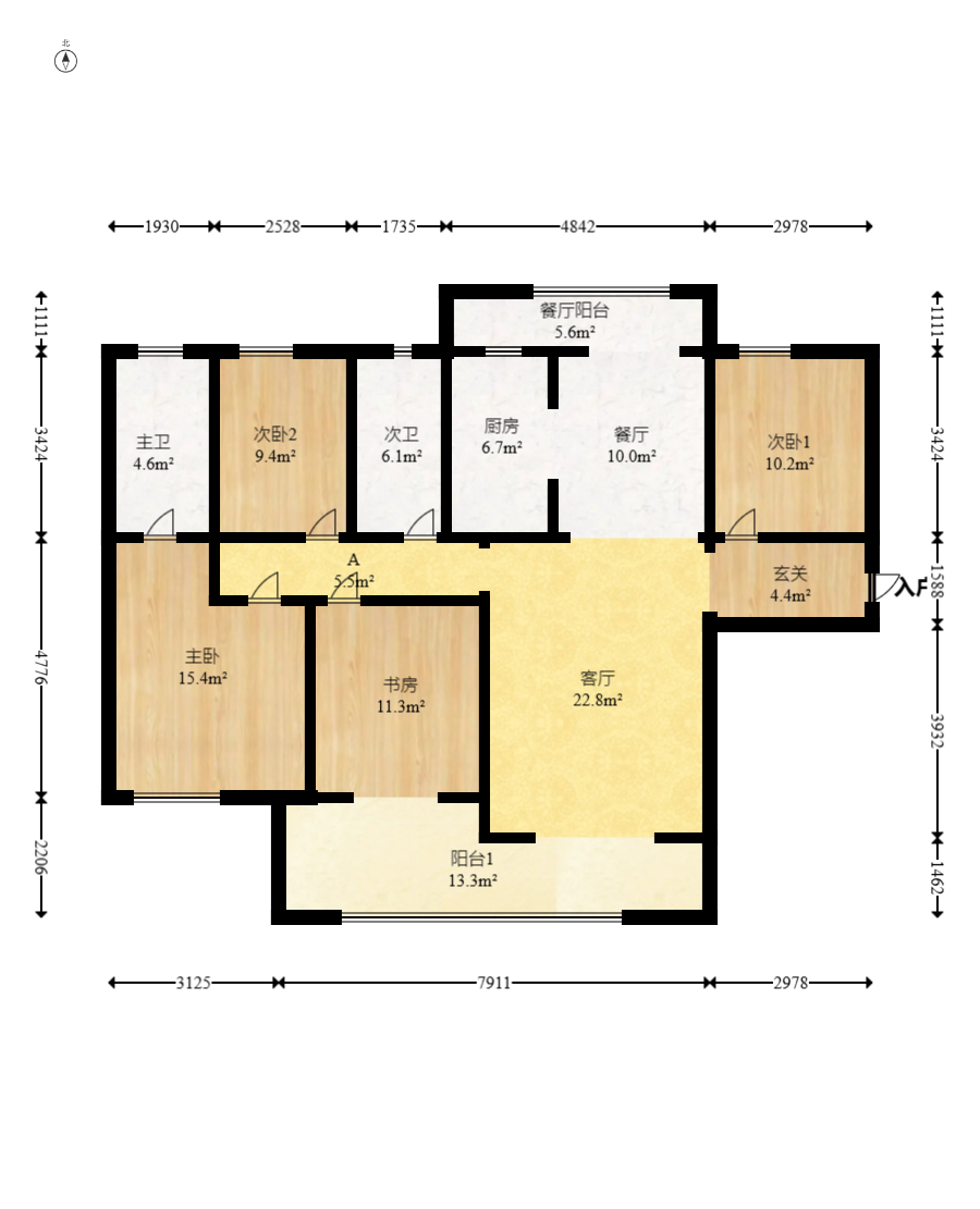 嘉宇北部湾BC区 4室2厅2卫 80.0万 嘉宇北部湾BC区 4室2厅2卫 80.0万户型图