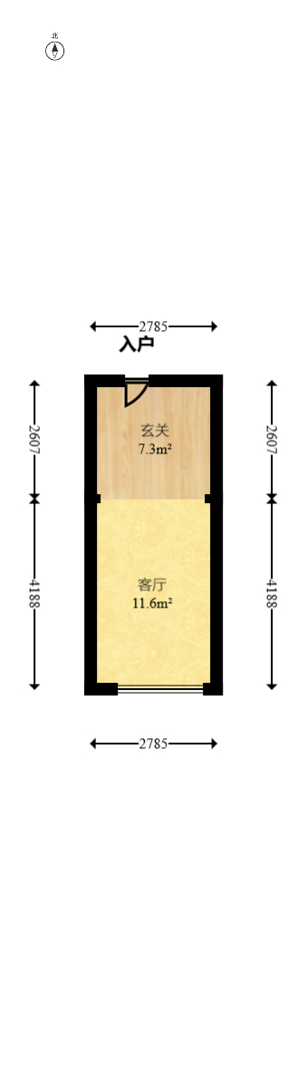 保利天禧EF区 1室1厅1卫 23.0万 保利天禧EF区 1室1厅1卫 23.0万户型图