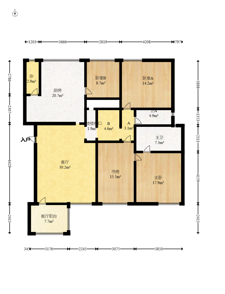 金色山庄 6室2厅3卫 226.0万 金色山庄 6室2厅3卫 226.0万户型图