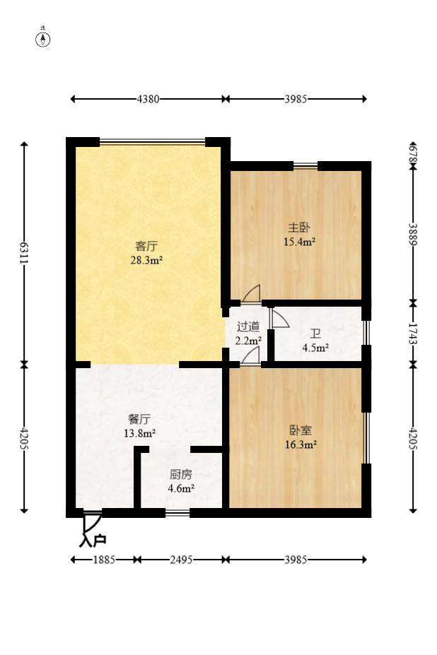 广华国际公馆(广华大厦)  2室2厅1卫    60.0万 广华国际公馆(广华大厦)  2室2厅1卫    60.0万户型图