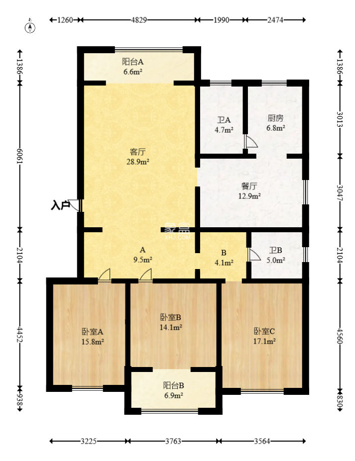 万煦园  3室2厅2卫   108.00万