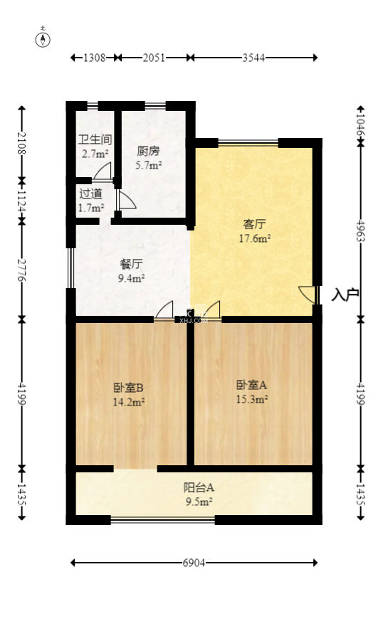 林业厅宿舍  2室1厅1卫   75.00万