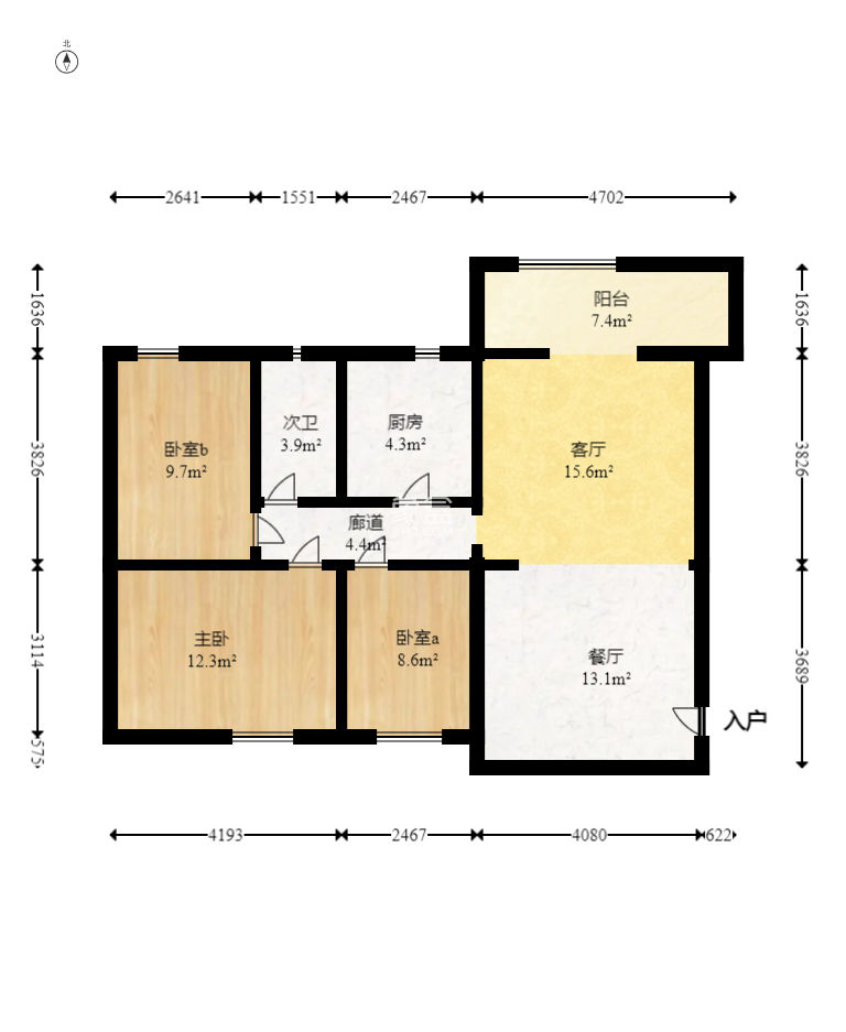 麓谷锦和园  3室2厅1卫    50.0万