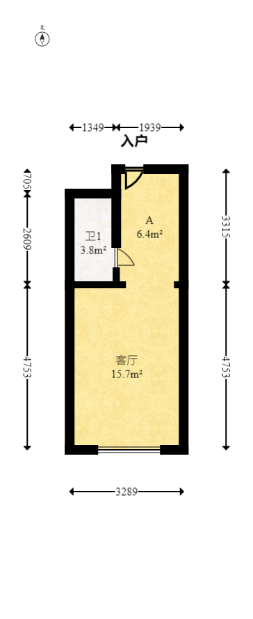 佳兆业云顶都汇  2室2厅1卫   26.00万室内图1