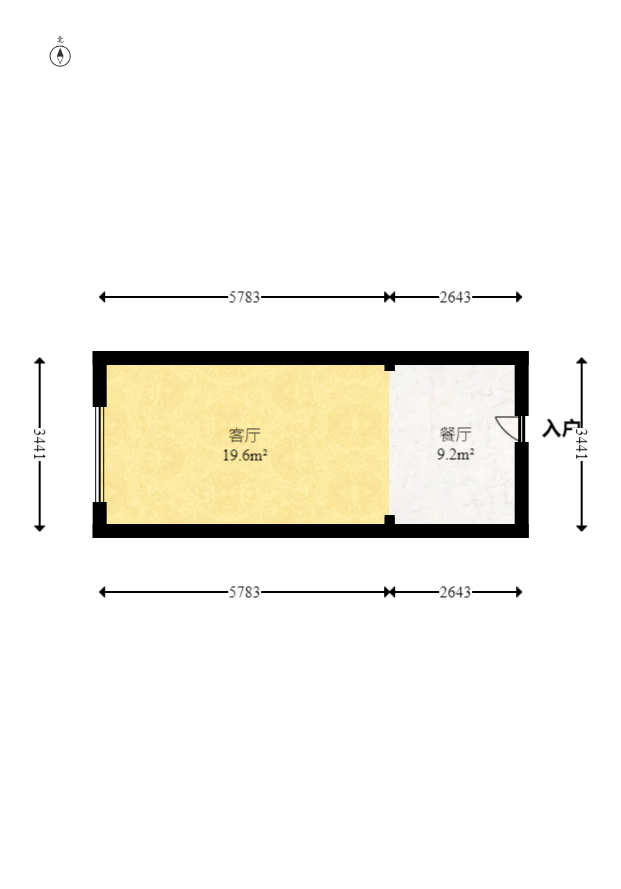 新城悦隽 1室1厅1卫 23.0万 新城悦隽 1室1厅1卫 23.0万户型图
