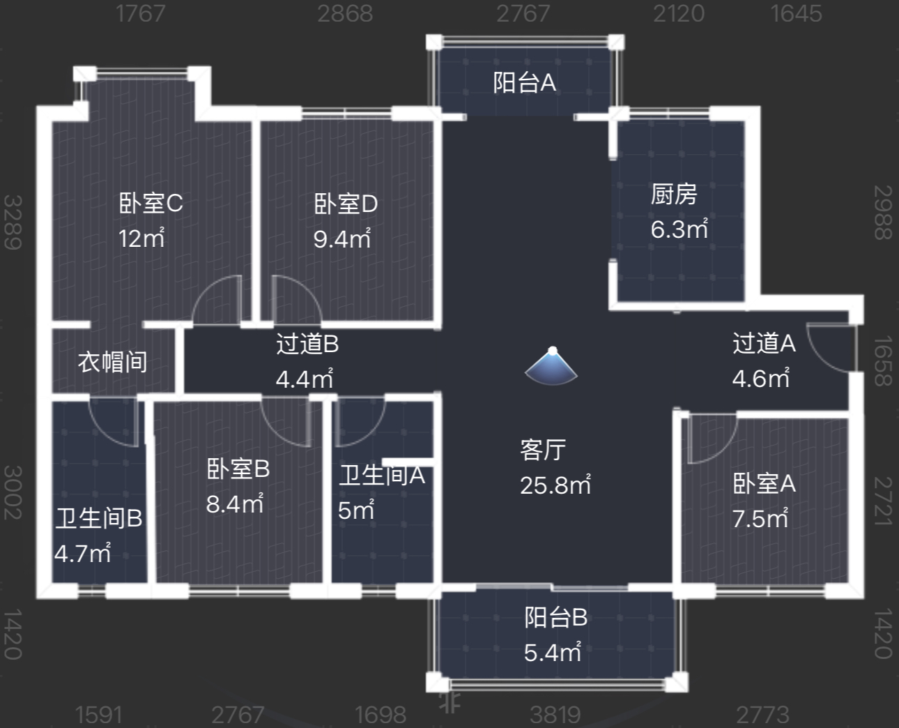 中建玥熙台 4室2厅2卫 65.0万 中建玥熙台 4室2厅2卫 65.0万室内图