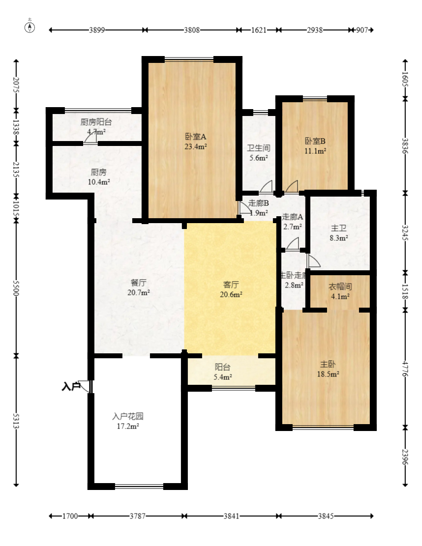 中建芙蓉和苑  4室2厅2卫   283.00万室内图1