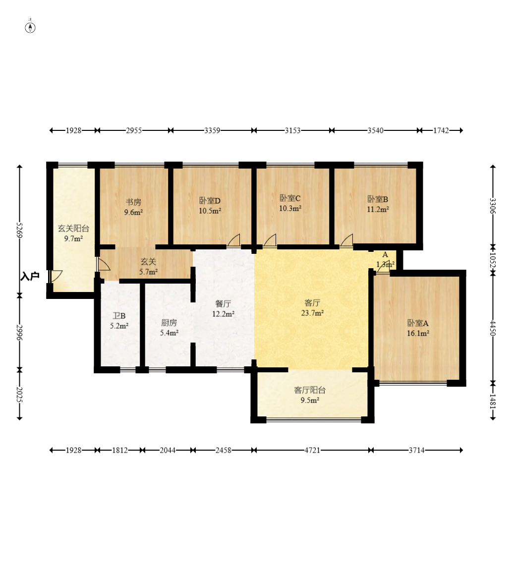 钰龙天下二期(钰龙佳园)  5室2厅2卫    290.0万 钰龙天下二期(钰龙佳园)  5室2厅2卫    290.0万户型图