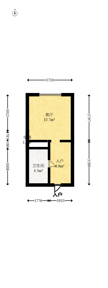 芙蓉万国城MOMA（卓越汇富苑）  1室0厅0卫   21.00万室内图1