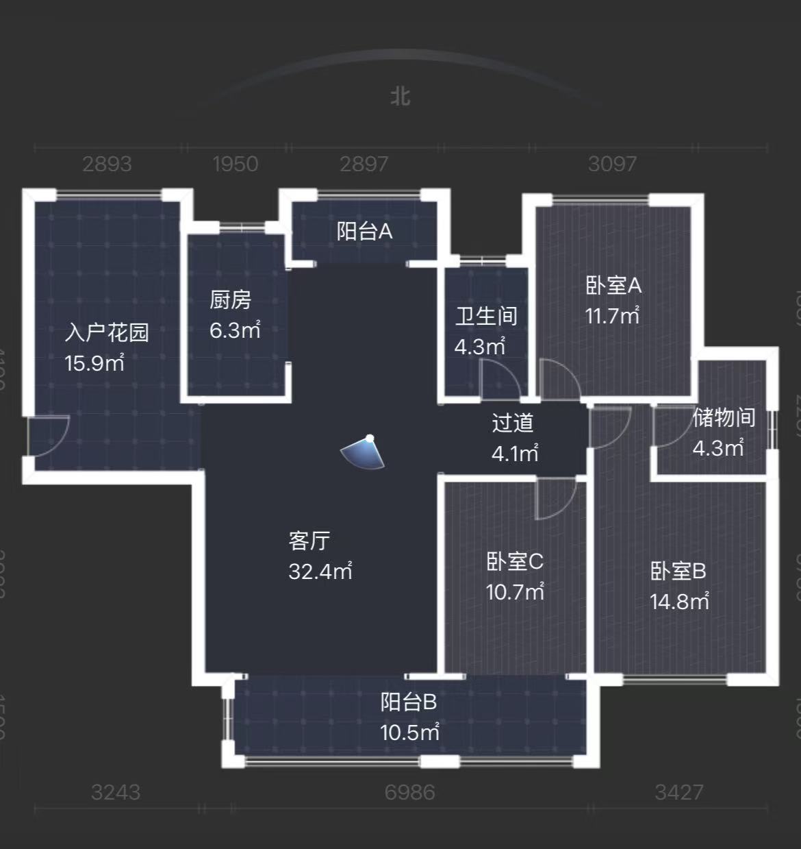 中泰财富湘江 4室2厅2卫 105.0万 中泰财富湘江 4室2厅2卫 105.0万室内图