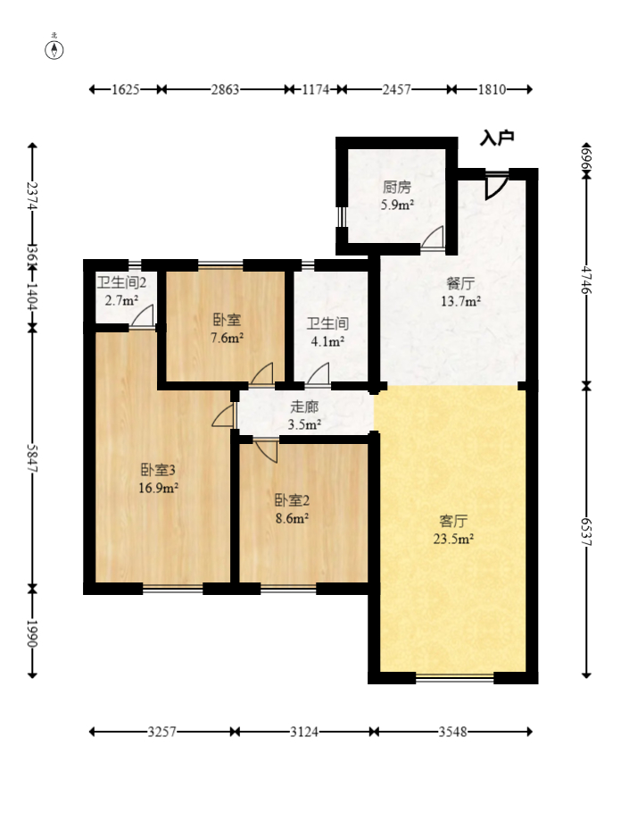 敏捷珑玥府  3室2厅2卫    72.8万 敏捷珑玥府  3室2厅2卫    72.8万户型图