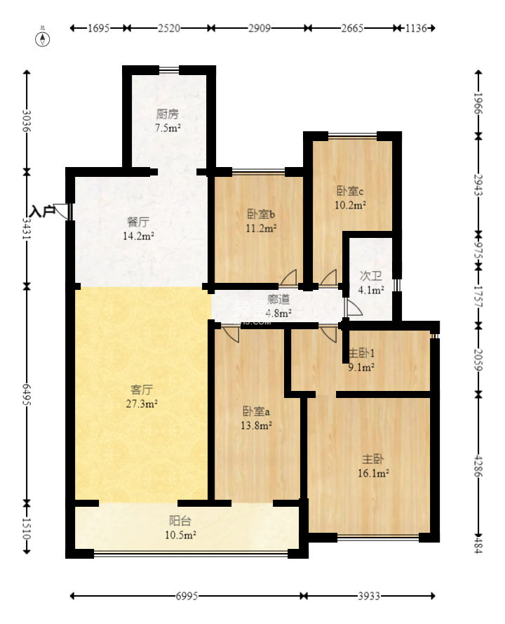 南山梅溪一方  4室2厅2卫   192.00万