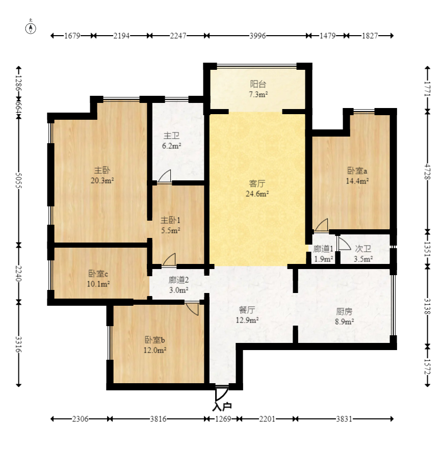 保利麓谷林语F区 4室2厅2卫 115.0万 保利麓谷林语F区 4室2厅2卫 115.0万户型图