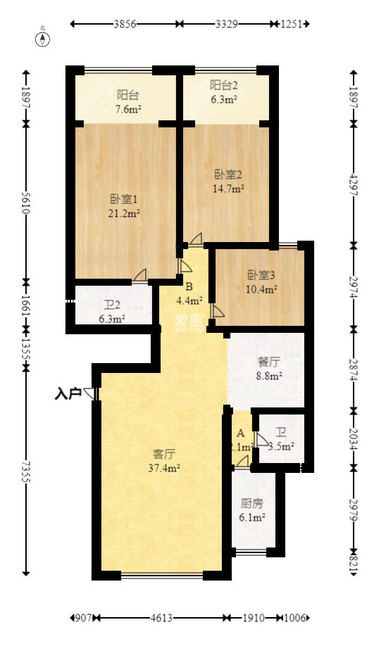 丹桂雅苑  3室2廳2衛(wèi)   92.80萬(wàn)