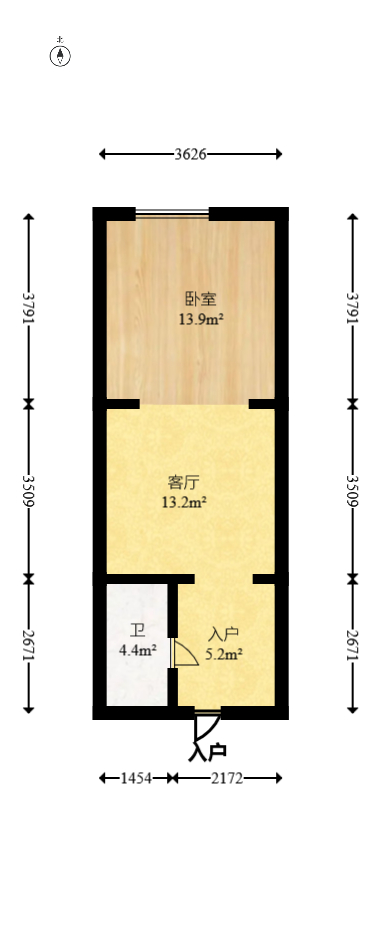 尚都花园城 1室1厅1卫 28.8万 尚都花园城 1室1厅1卫 28.8万户型图