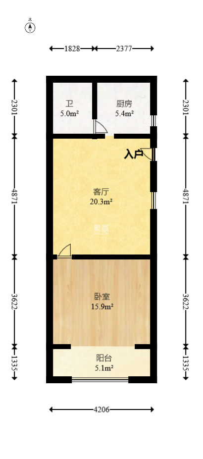 尚都花园城  1室0厅0卫   25.50万
