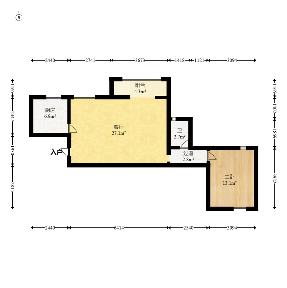 凯通国际城(凯通朝庭) 3室1厅1卫 71.6万 凯通国际城(凯通朝庭) 3室1厅1卫 71.6万户型图