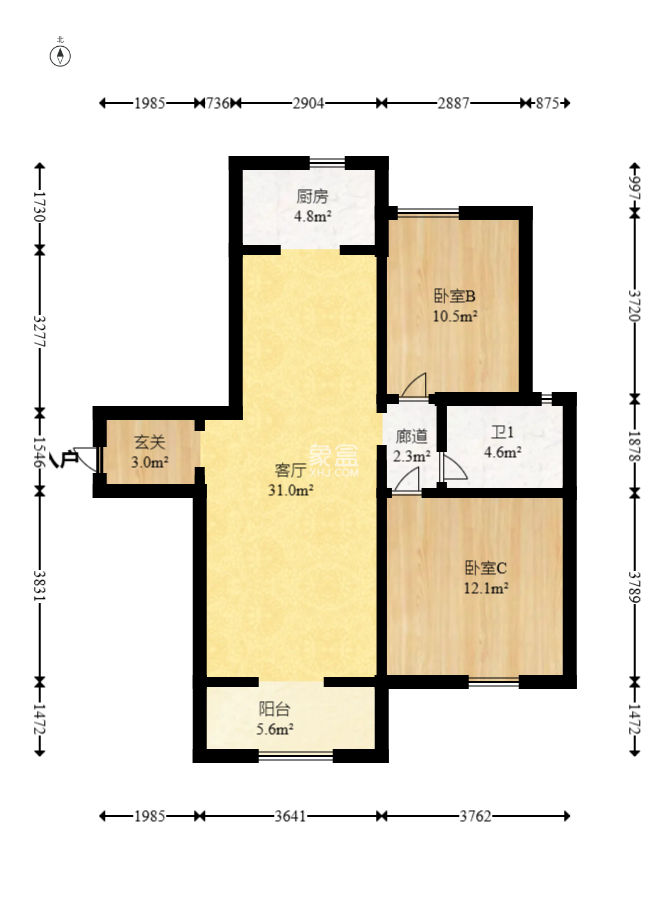 洋湖时代  3室2厅1卫    58.0万