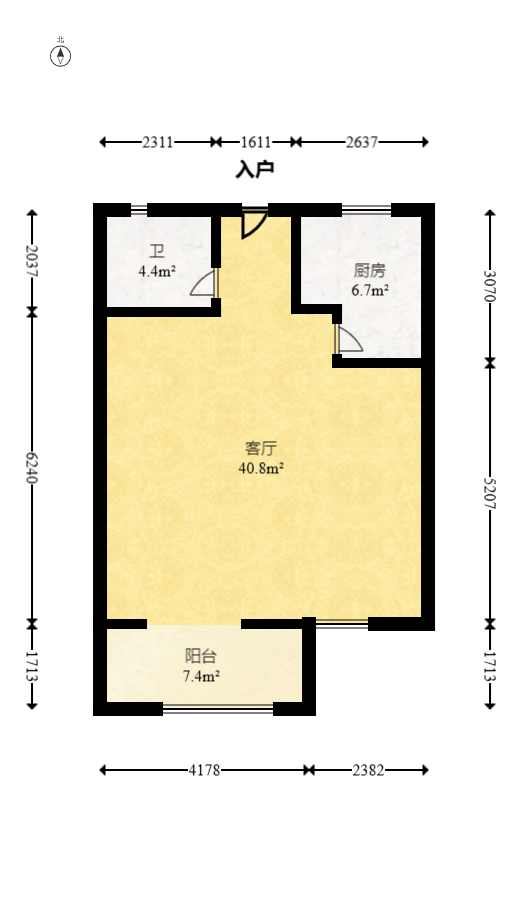 梅溪正荣府  4室2厅2卫   160.00万室内图1