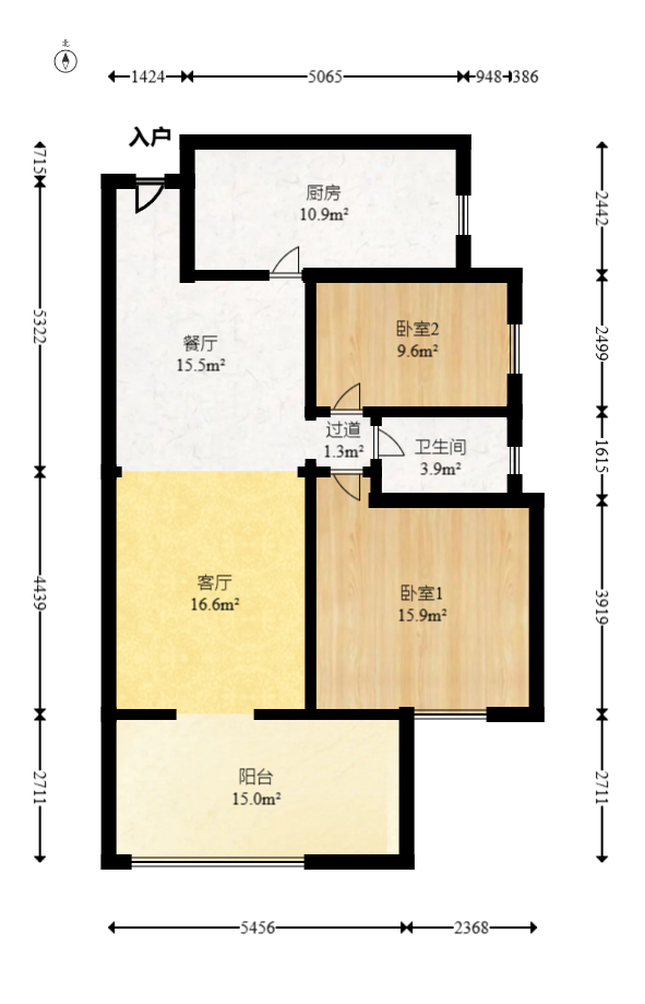 时代倾城三期  2室1厅1卫    63.0万 时代倾城三期  2室1厅1卫    63.0万户型图