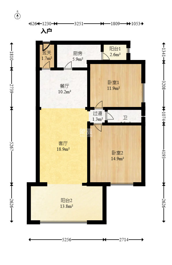 时代倾城二期  2室2厅1卫   68.50万