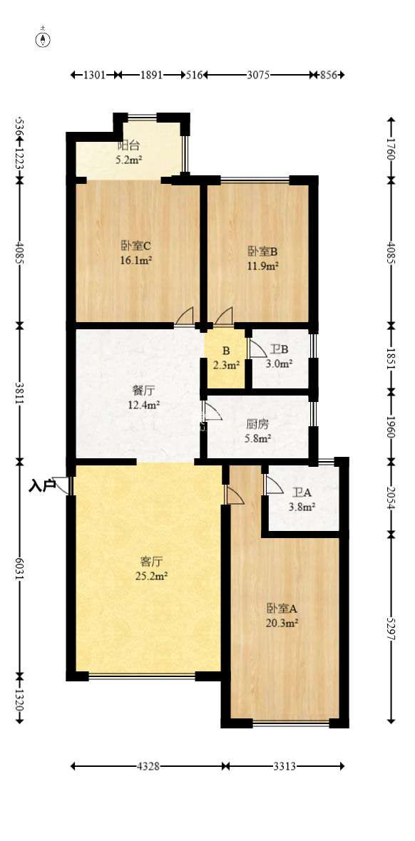 公园9号大都会  3室2厅2卫   186.00万