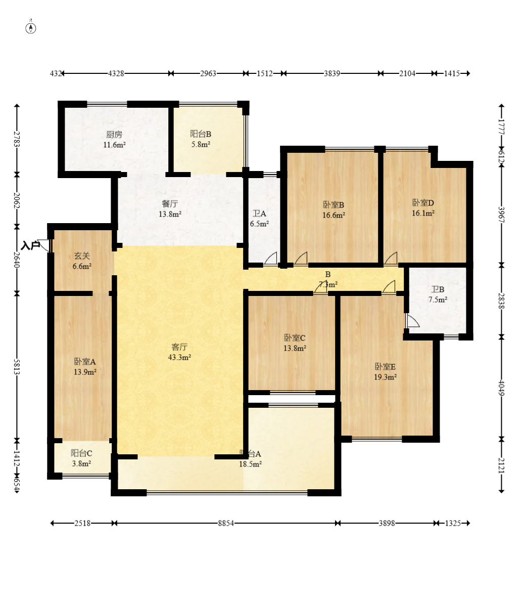 归心苑  4室2厅2卫    182.0万 归心苑  4室2厅2卫    182.0万户型图
