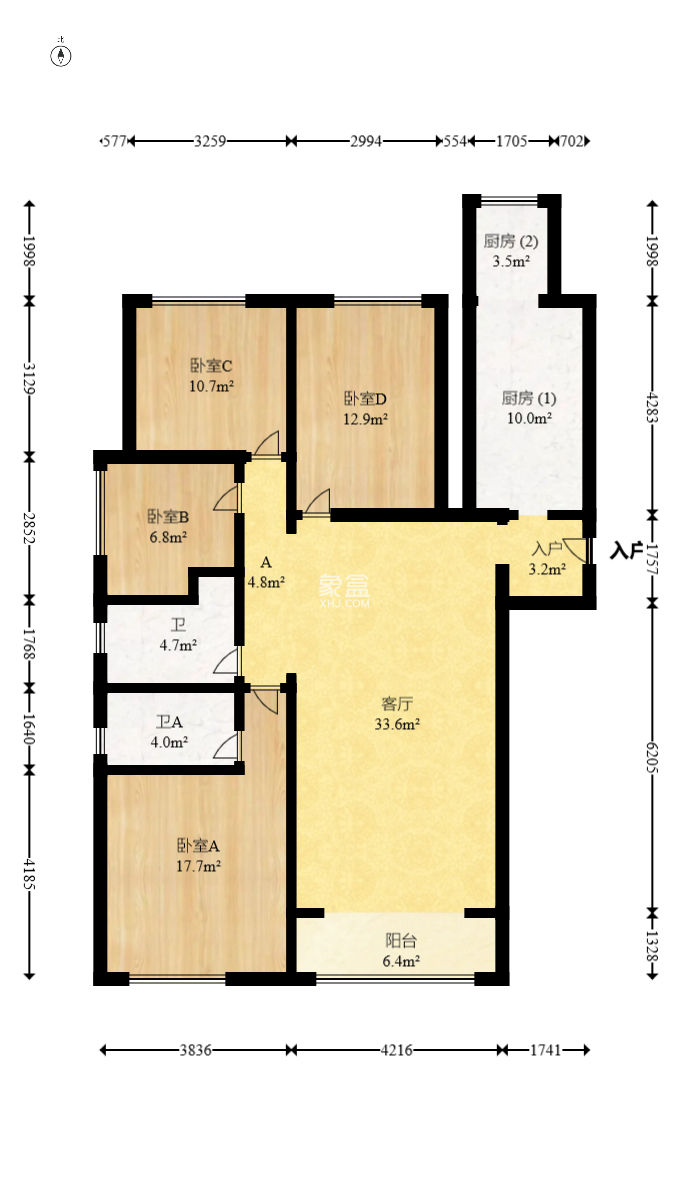 梦想枫林湾  4室2厅2卫   228.00万
