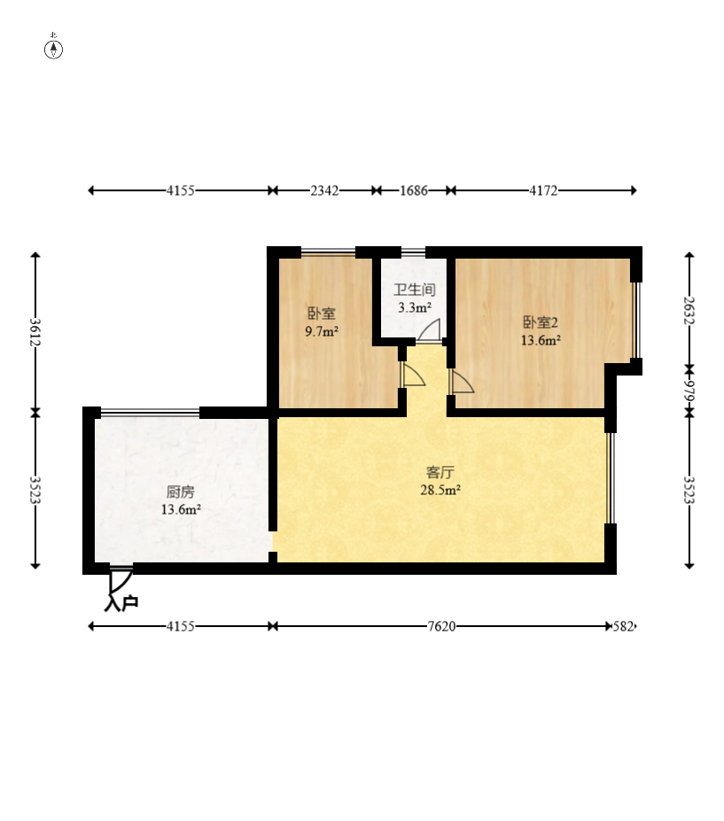 华天LOHO小镇  2室1厅1卫    39.8万 华天LOHO小镇  2室1厅1卫    39.8万户型图