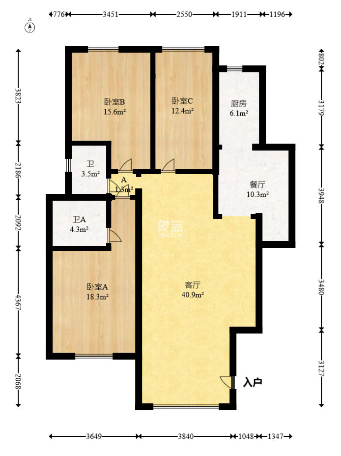 望麓锦园  3室2厅2卫   80.00万