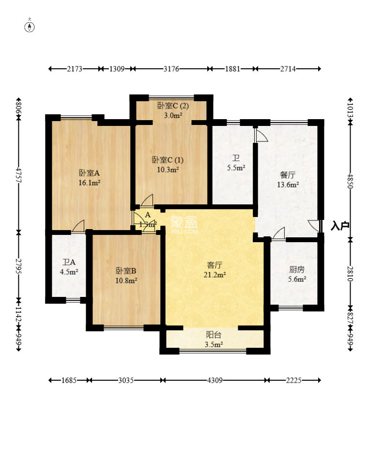 红星紫檀溪苑  3室2厅2卫   112.00万
