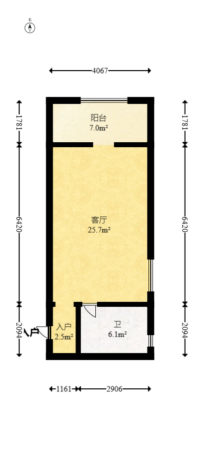 山水湾 1室1厅1卫 40.0万 山水湾 1室1厅1卫 40.0万户型图
